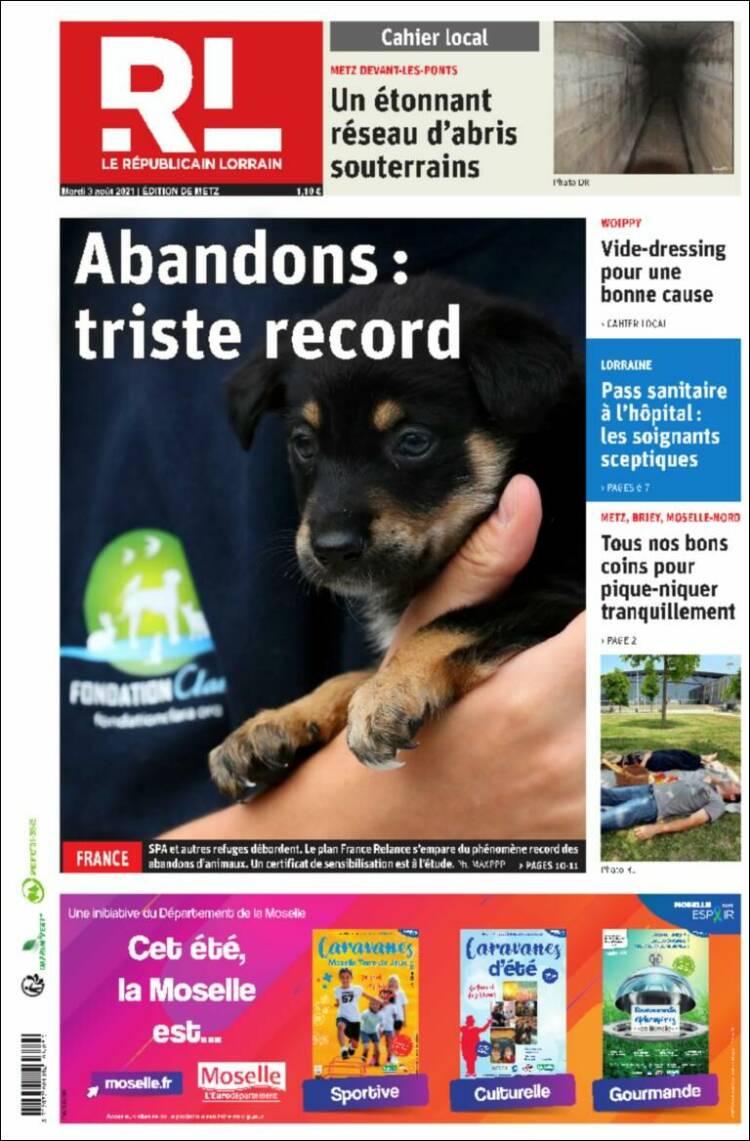Portada de Le Republicain Lorrain (Francia)