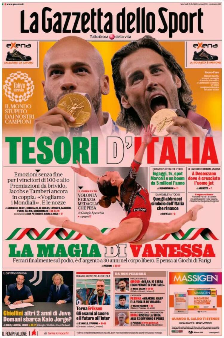 Portada de La Gazzetta dello Sport (Italia)