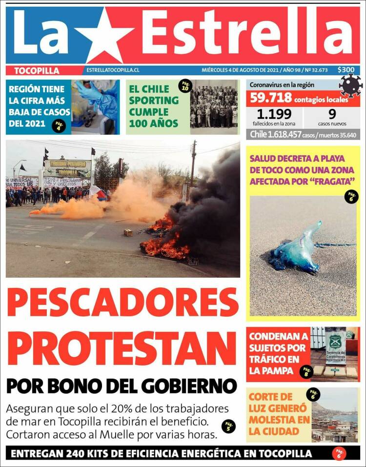 Portada de La Estrella de Tocopilla (Chile)