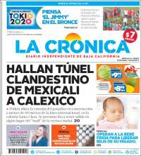 Portada de La Crónica de Baja California (Mexique)