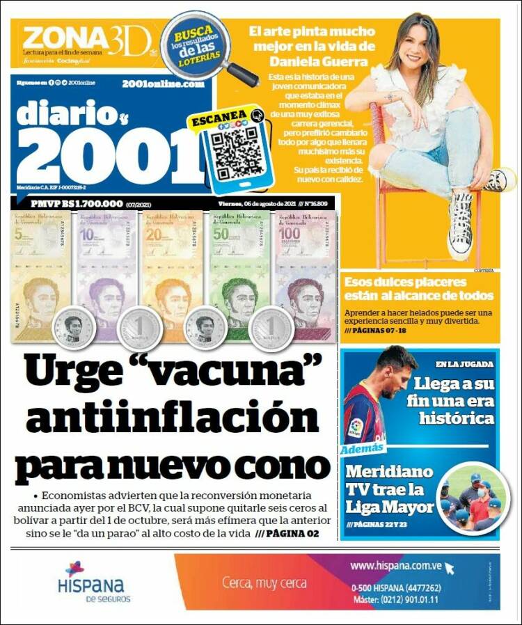 Portada de 2001 - Dosmiluno (Venezuela)