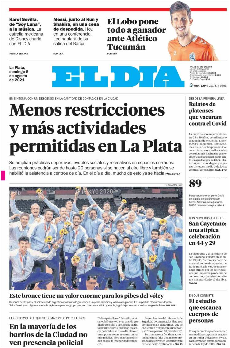 Portada de El Día de la Plata (Argentina)