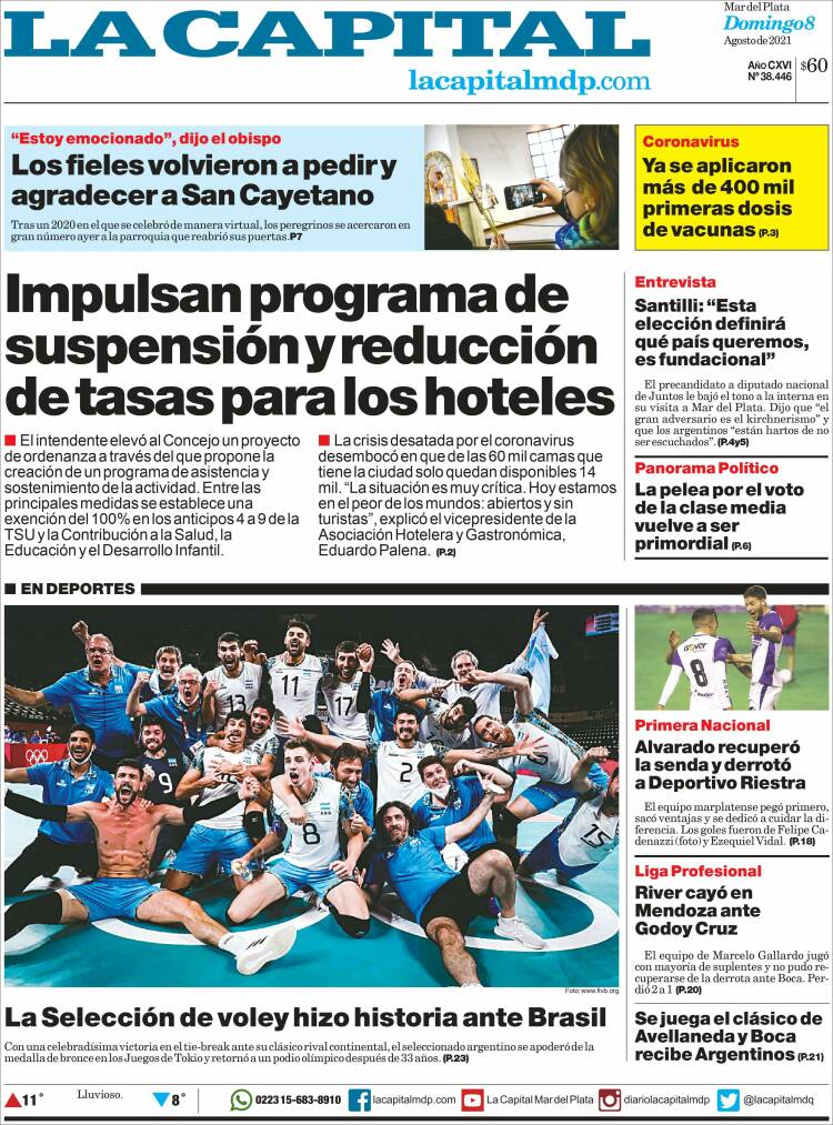 Portada de Diario La Capital - Mar del Plata (Argentina)