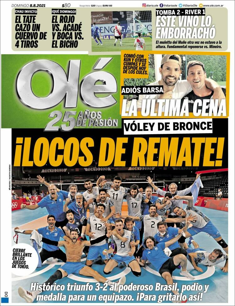 Portada de Olé (Argentina)