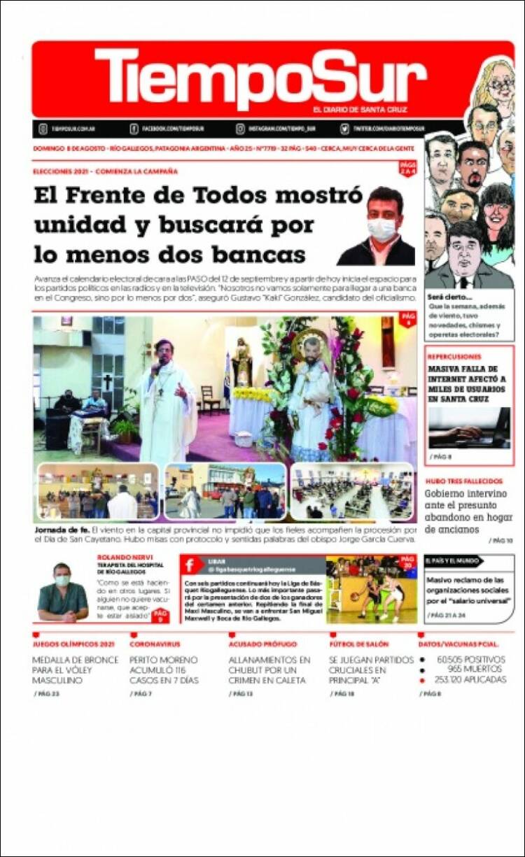 Portada de Tiempo Sur (Argentina)