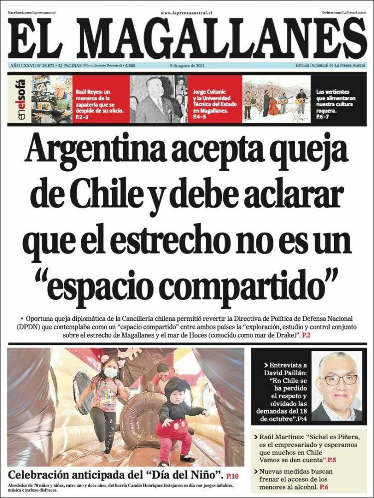 Portada de El Magallanes (Chile)