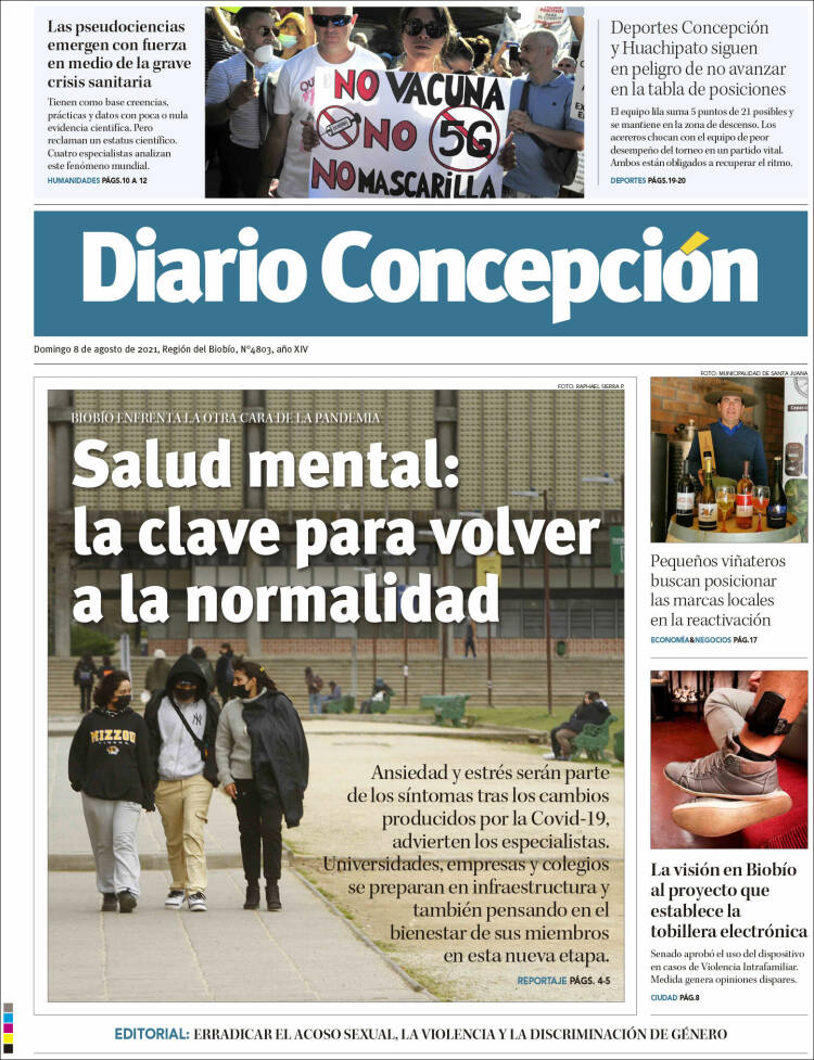 Portada de Diario de Concepción (Chile)