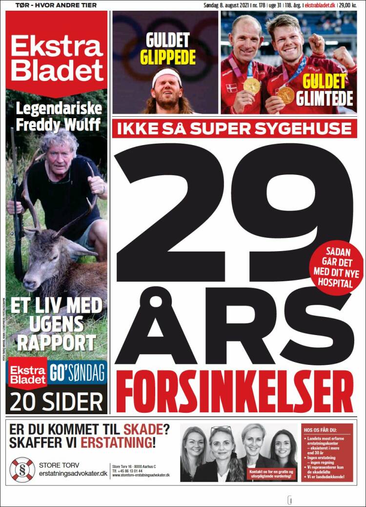 Portada de Ekstra Bladet (Dinamarca)