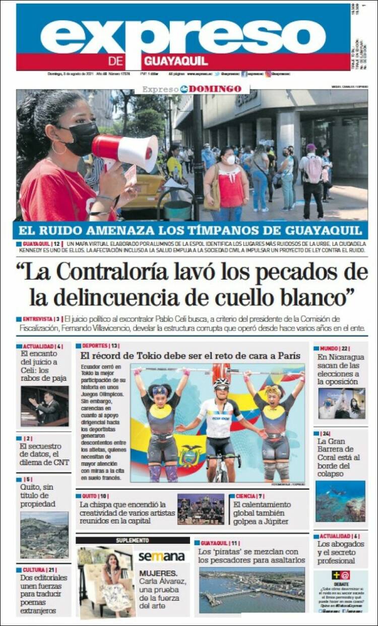 Portada de Expreso (Ecuador)