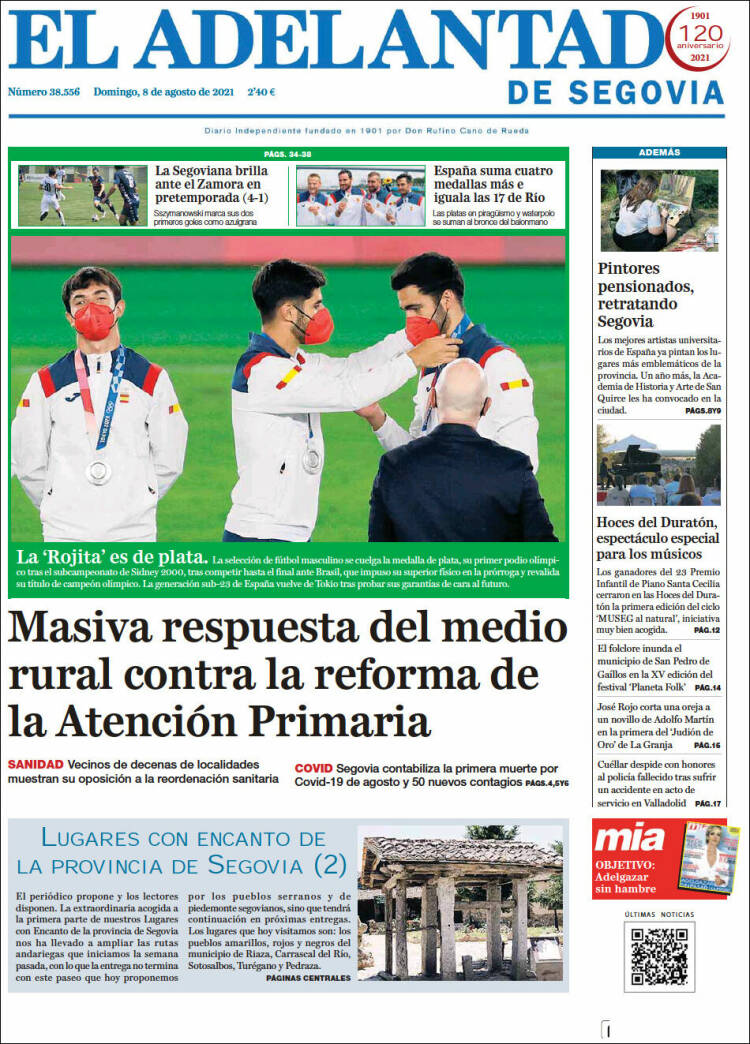 Portada de El Adelantado de Segovia (España)