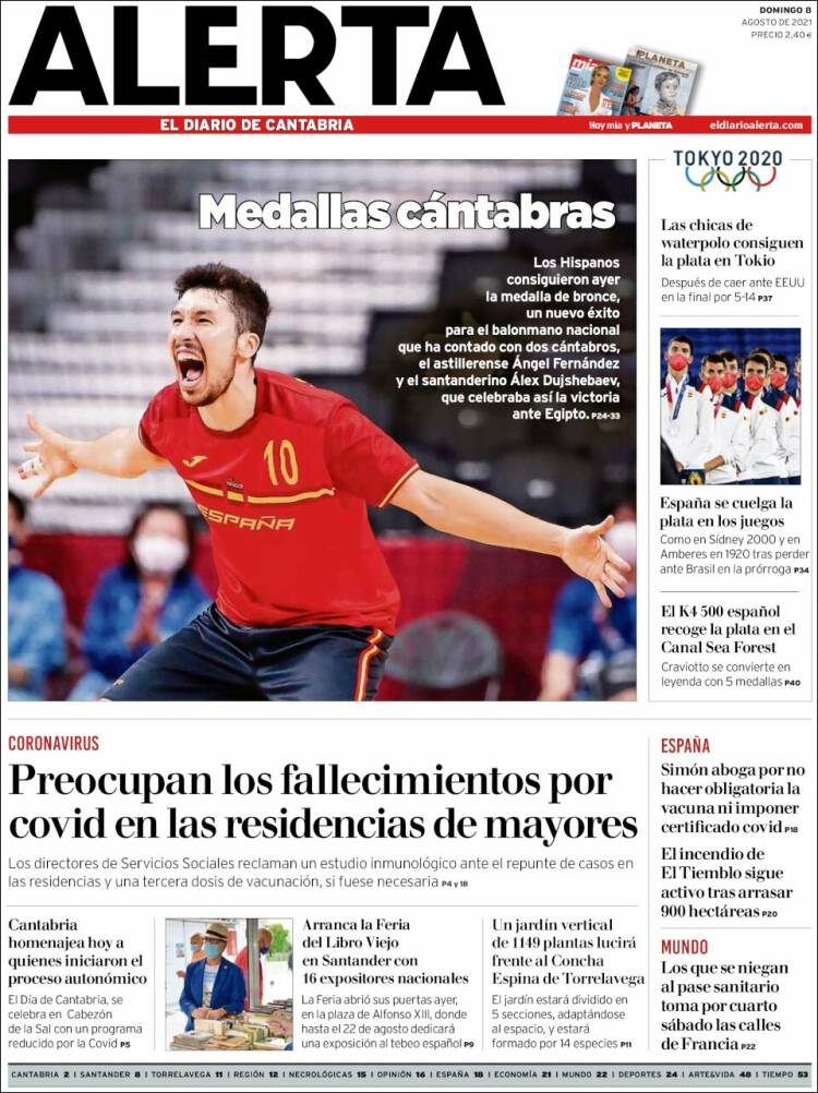 Portada de Alerta - El Diario de Cantabria (España)