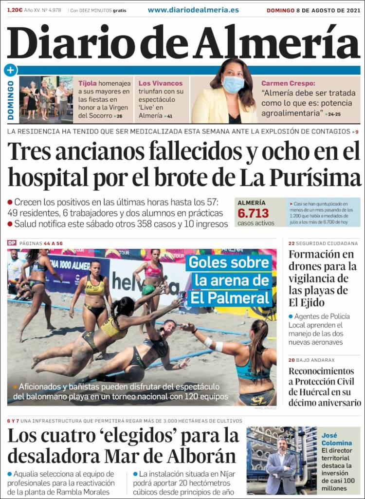 Portada de Diario de Almería (España)