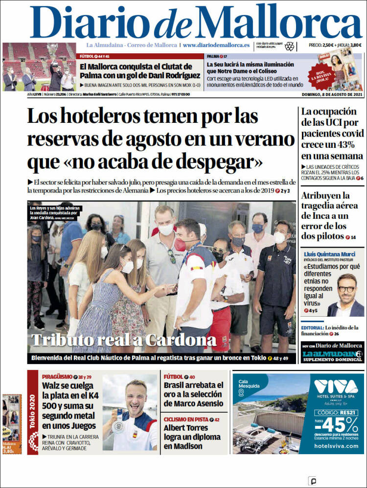 Portada de Diario de Mallorca (España)