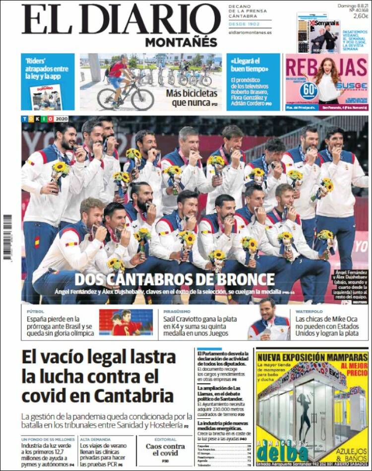 Portada de El Diario Montañés (España)