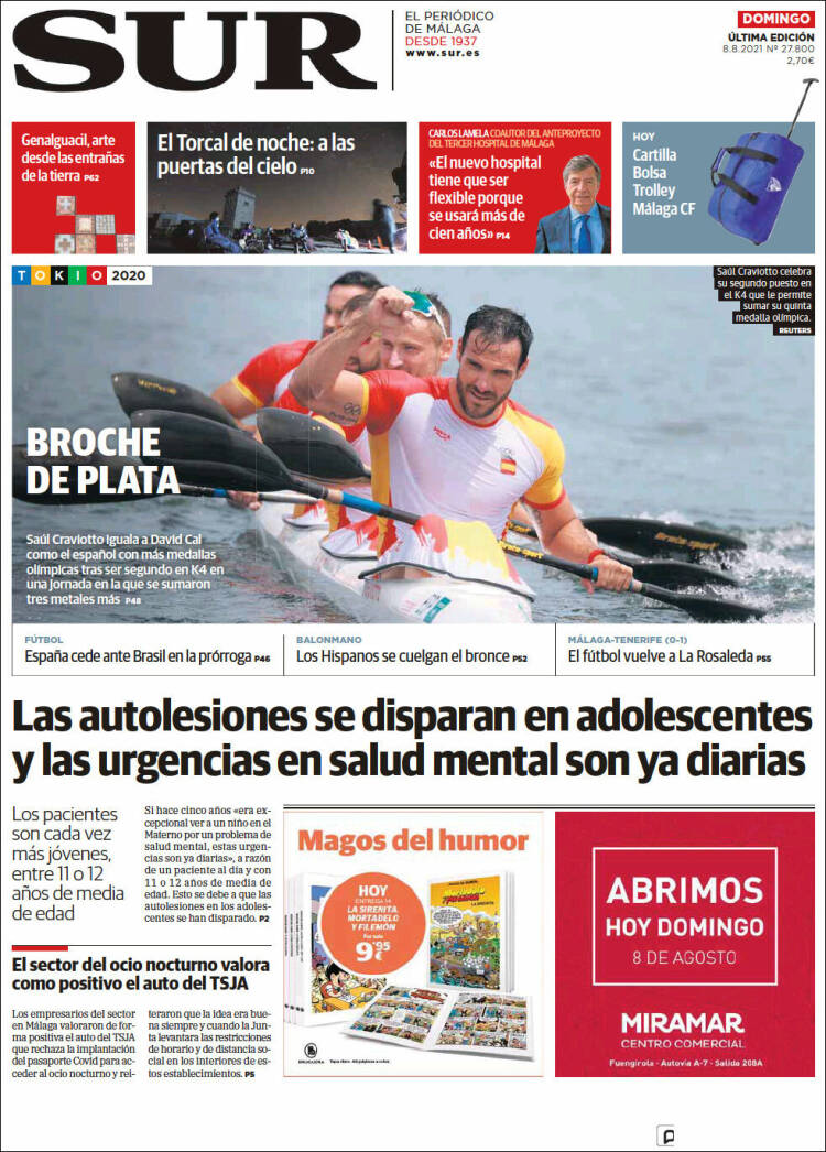 Portada de Diario el Sur (España)