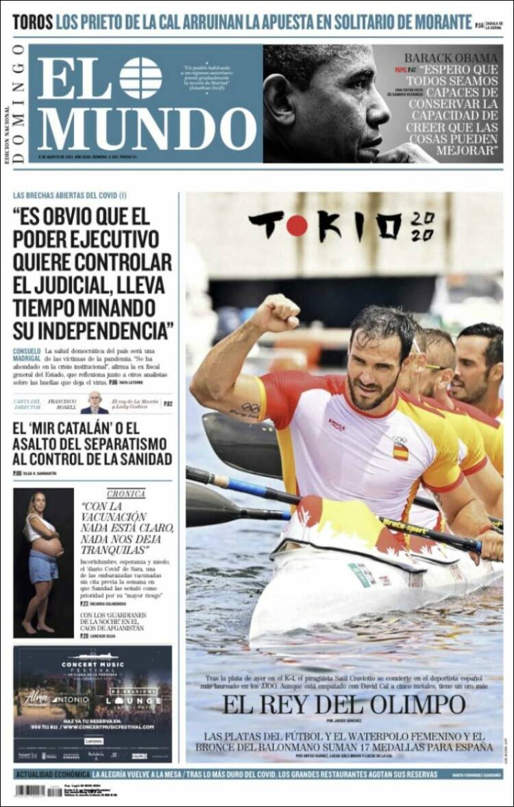 Portada de El Mundo (España)