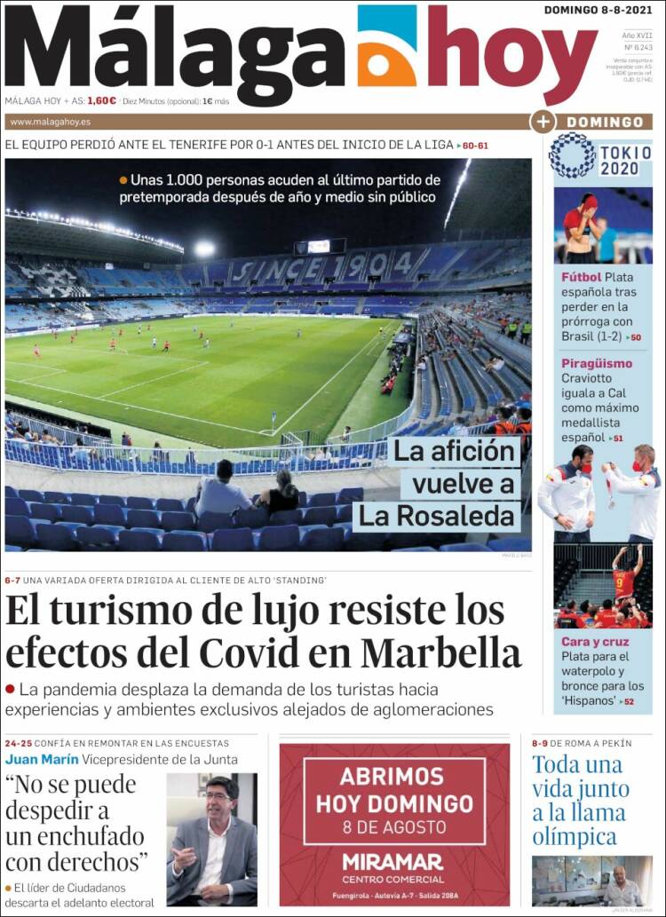 Portada de Málaga Hoy (España)