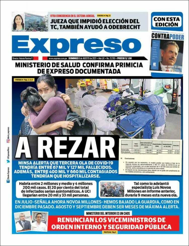 Portada de Expreso (Per&uacute;)