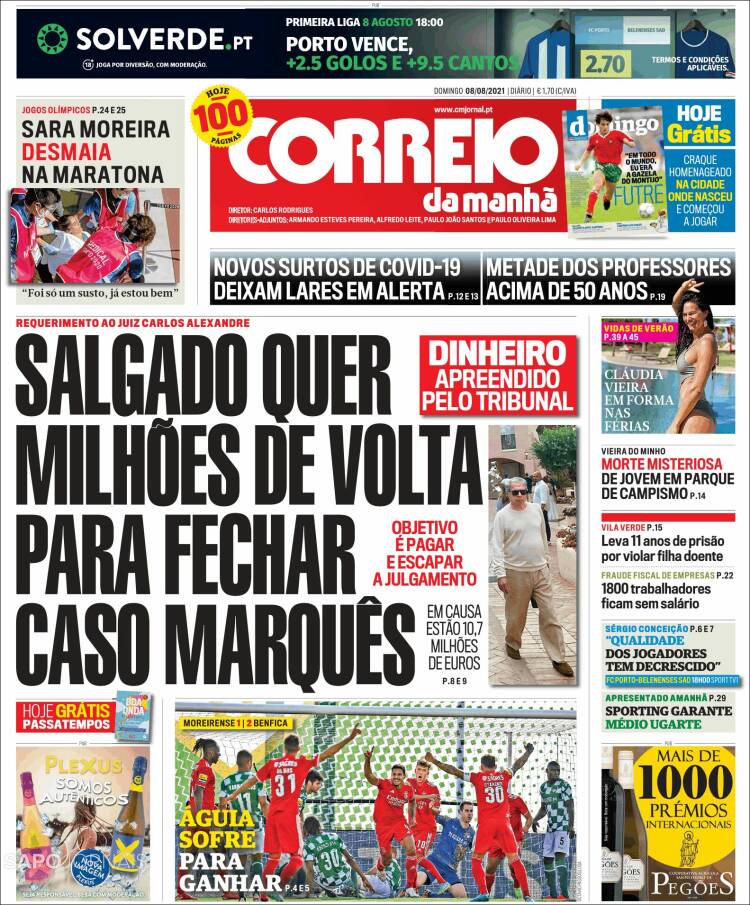 Portada de Correio da Manhã (Portugal)