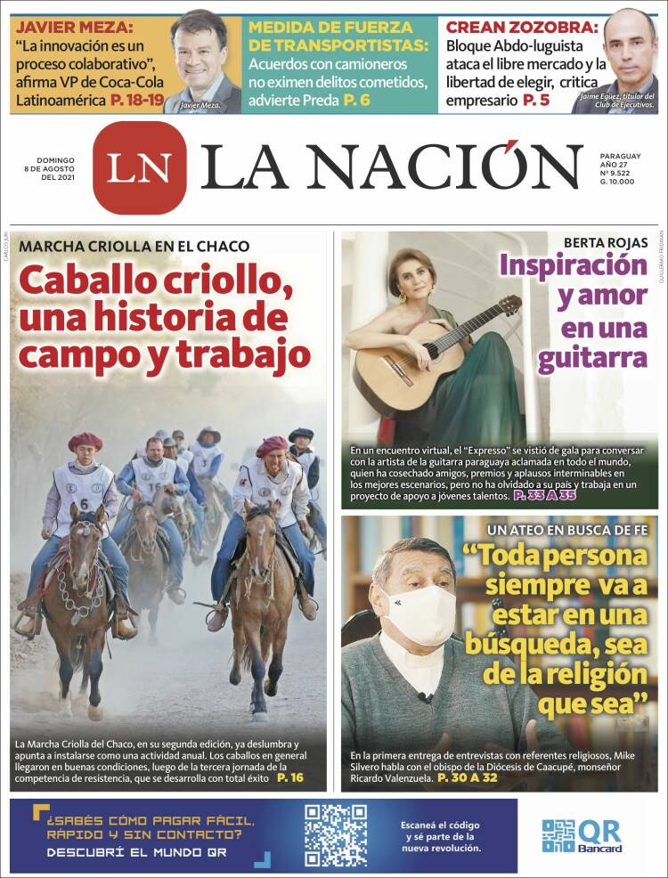 Portada de La Nación (Paraguay)