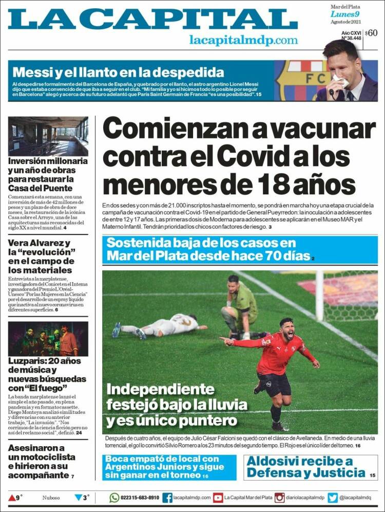 Portada de Diario La Capital - Mar del Plata (Argentina)