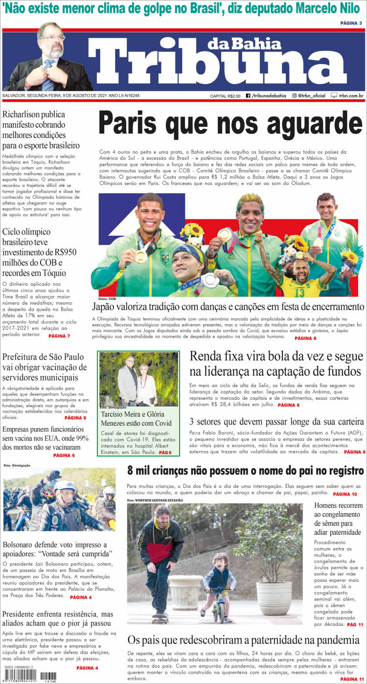 Portada de Tribuna da Bahia (Brasil)
