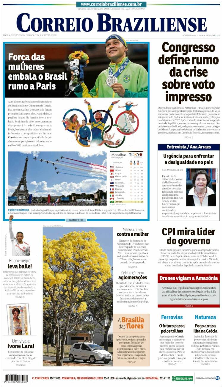 Portada de Correio Braziliense (Brasil)
