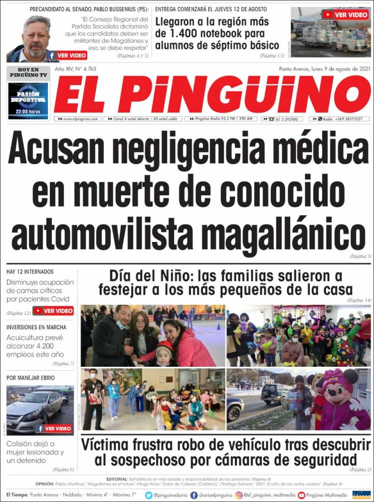 Portada de El Pingüino (Chile)