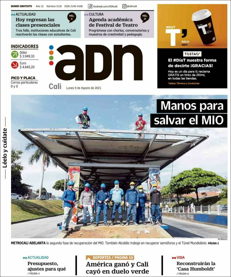 Portada de ADN - Cali (Colombia)