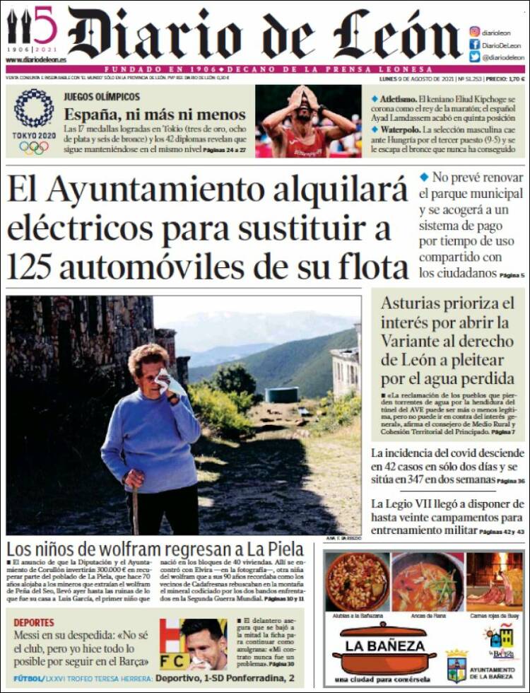 Portada de Diario de León (Espa&ntilde;a)