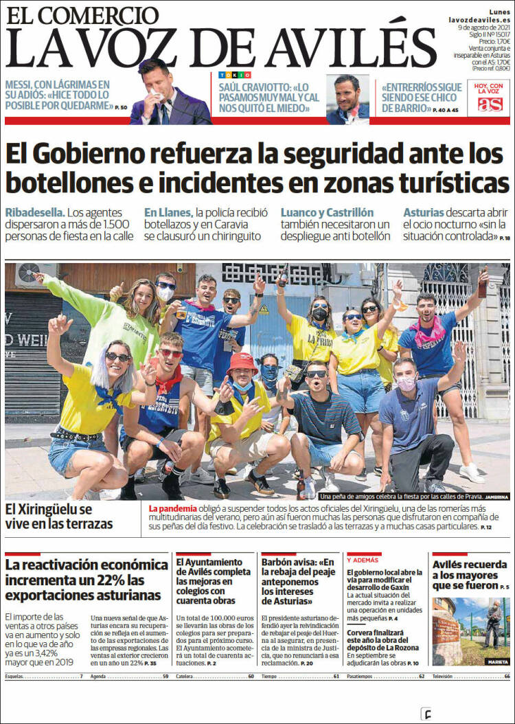 Portada de El Comercio - Avilés (Espa&ntilde;a)