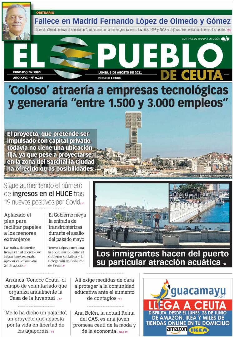 Portada de El Pueblo de Ceuta (Espa&ntilde;a)