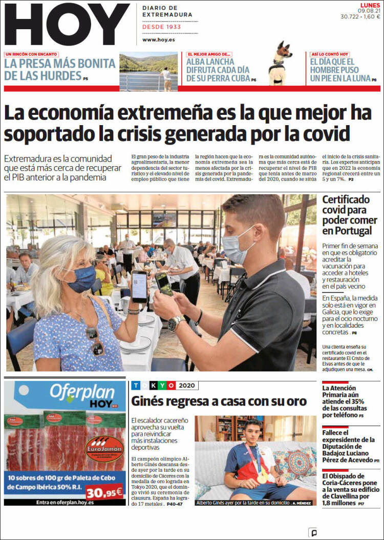 Portada de Hoy - Caceres (Espa&ntilde;a)