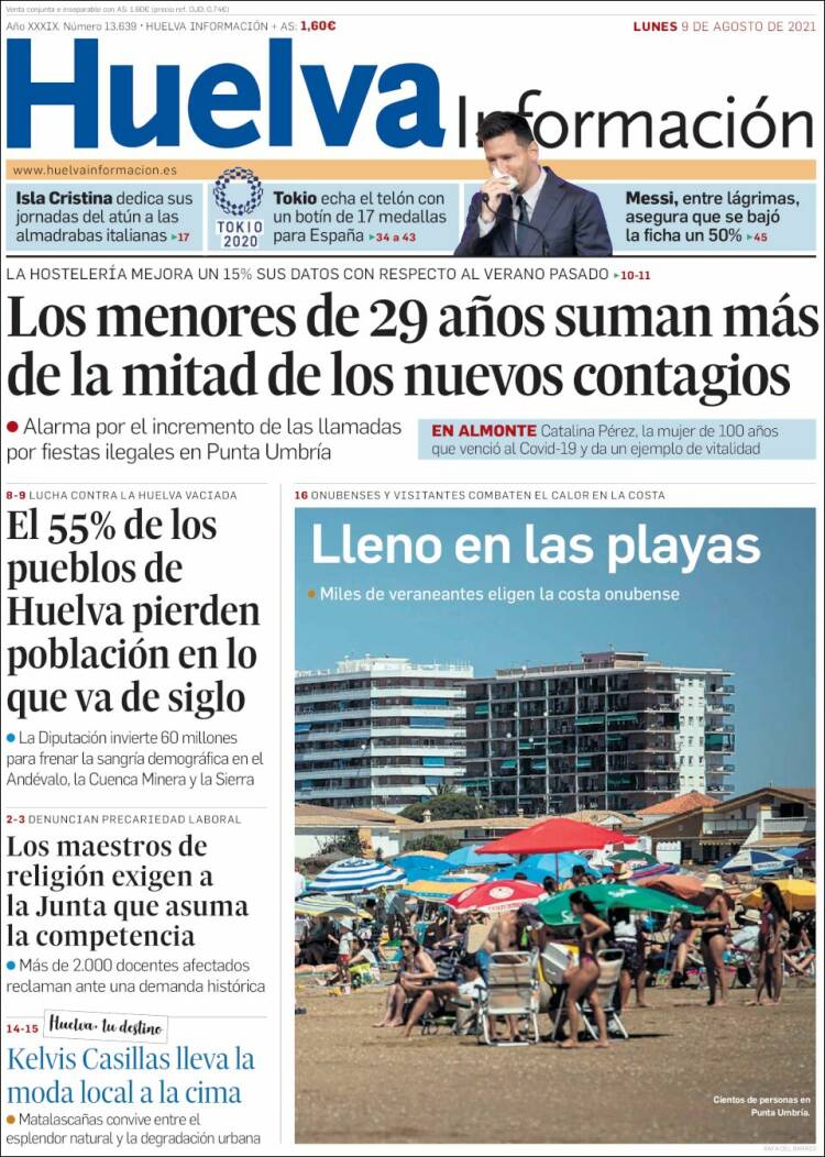 Portada de Huelva Información (Espa&ntilde;a)