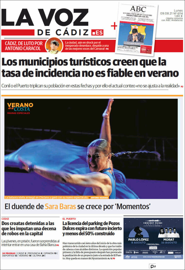 Portada de La Voz de Cádiz (Espa&ntilde;a)