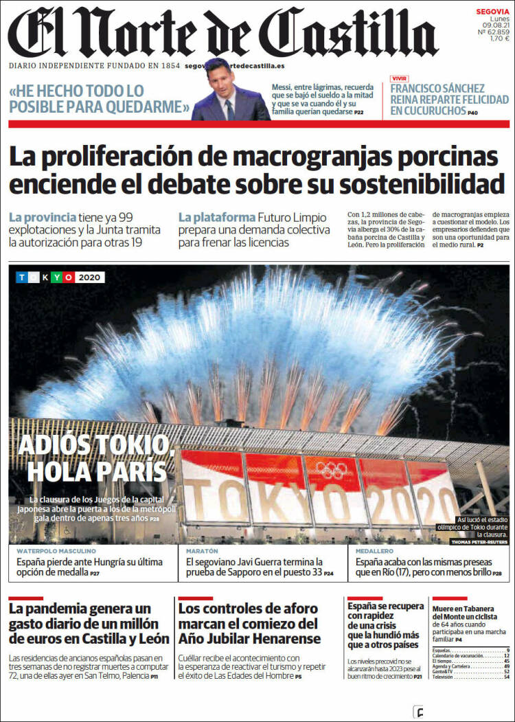 Portada de Norte de Castilla - Segovia (Espa&ntilde;a)