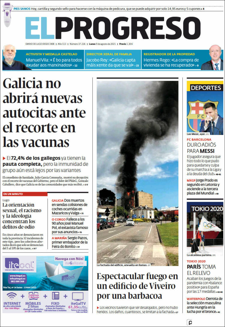 Portada de El Progreso (Espa&ntilde;a)