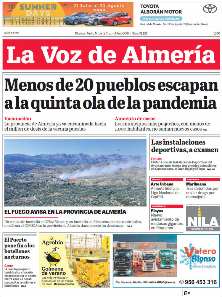 Portada de La Voz de Almería (Espa&ntilde;a)