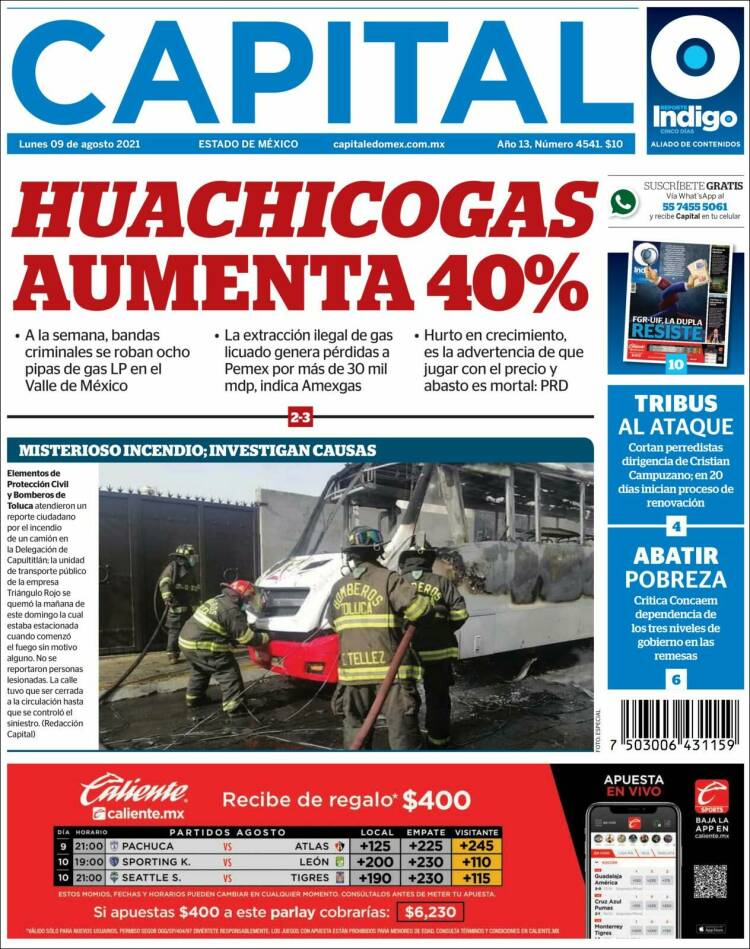 Portada de Capital México (México)