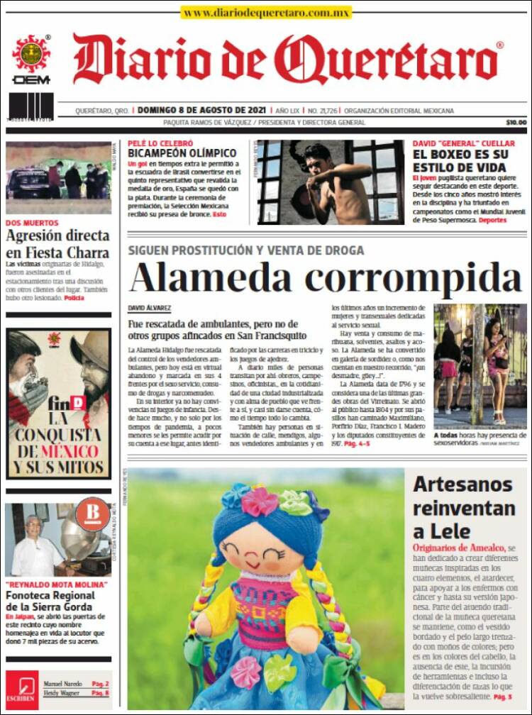Portada de Diario de Querétaro (México)