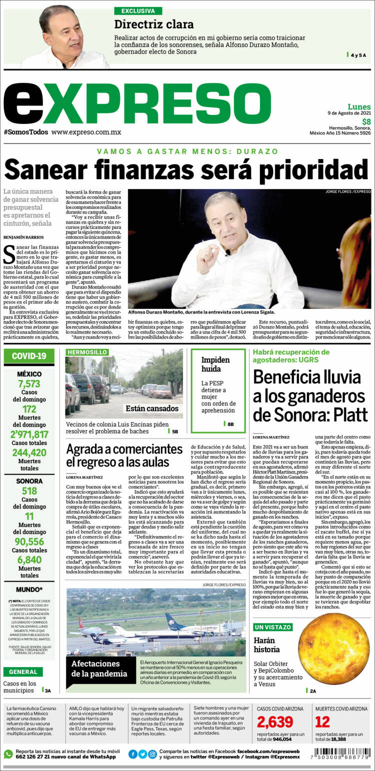 Portada de Expreso (México)