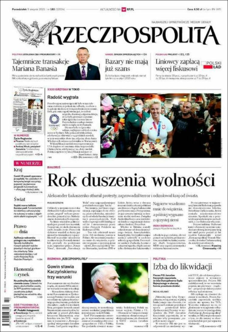 Portada de Rzeczpospolita (Polonia)