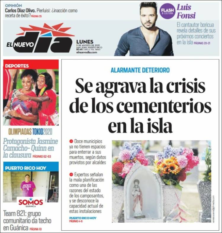 Portada de El Nuevo Día (Puerto Rico)