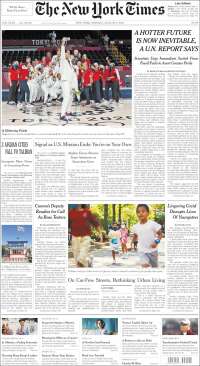 Portada de New York Times (USA)