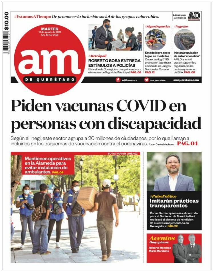 Portada de A.M. Querétaro (México)