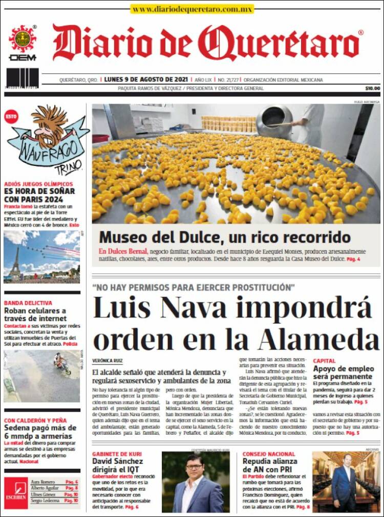 Portada de Diario de Querétaro (México)