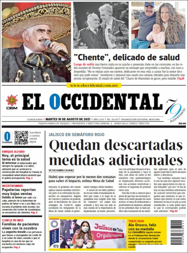 Portada de El Occidental (México)