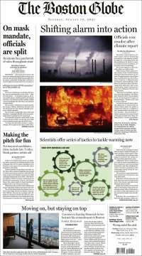 Portada de Boston Globe (USA)