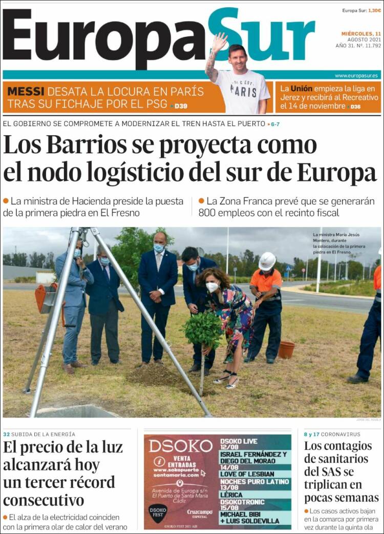 Portada de Europa Sur (España)