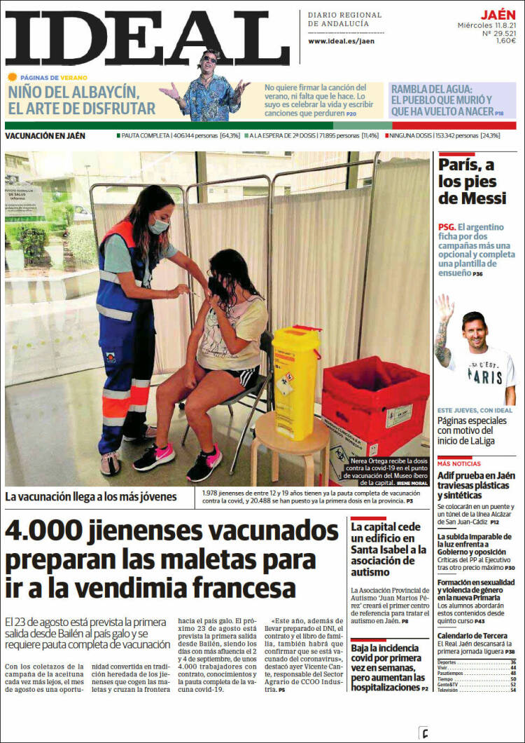 Portada de El Ideal de Jaén (España)